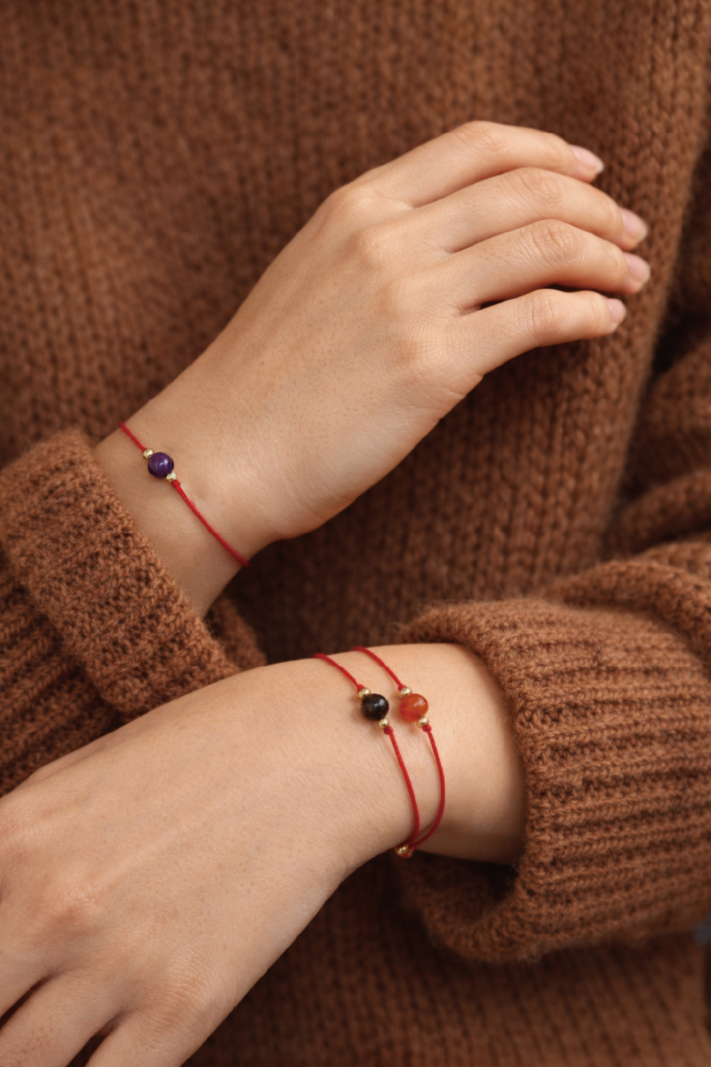 Youfiel 巴西純手工 無限結 水晶紅繩 手鍊